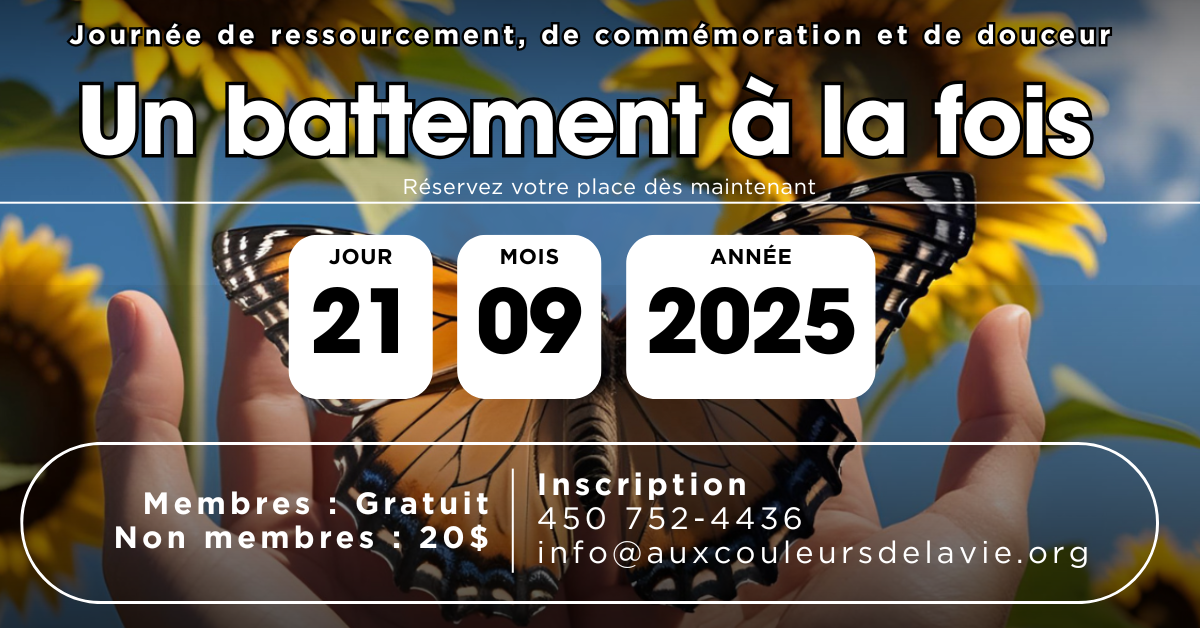 Journée commémorative. Un battement à la fois.